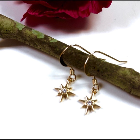 Star Earrings, Celestial, North Star, Polaris - Picture 6 of 11